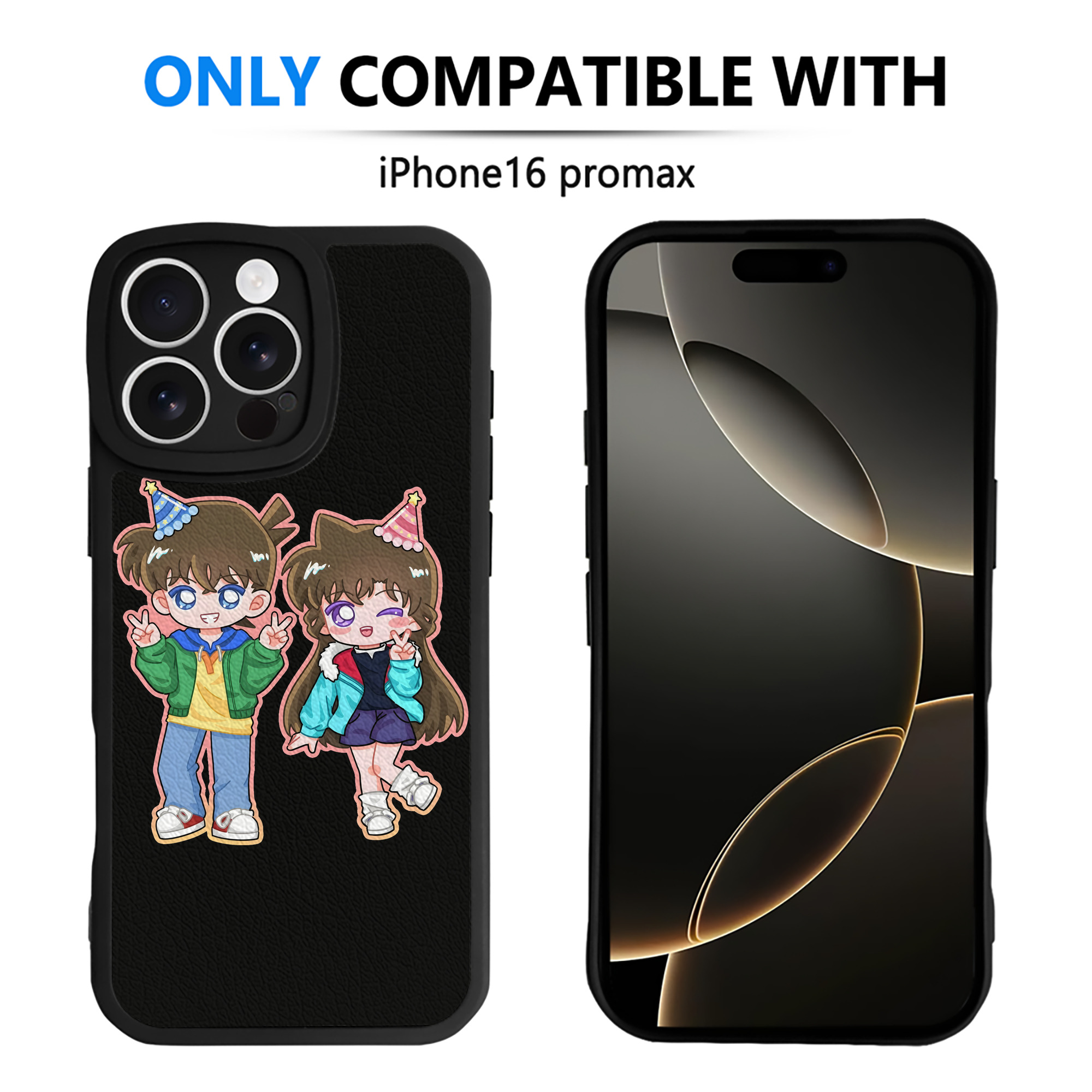 （画像用） 名探偵コナン 毛利 蘭 もうり らん、モーリ ラン Detective Conan Rachel Moore 【iPhone 16シリーズ対応】シリコンスマホケース（レザー調） 材質：シリコン